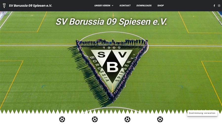 Website des SV Borussia 09 Spiesen