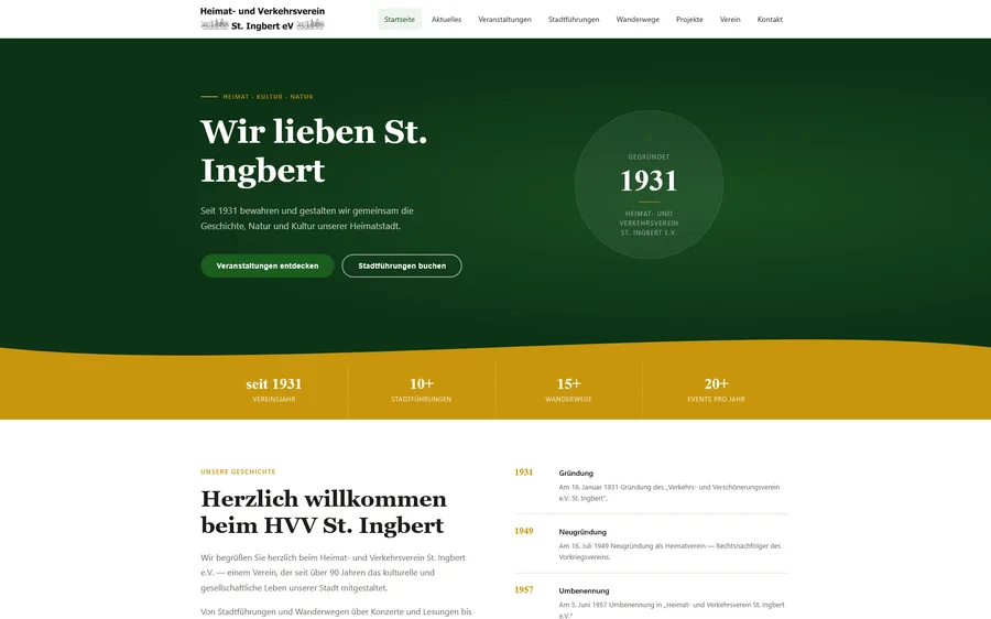 Website des Heimat- und Verkehrsvereins St. Ingbert