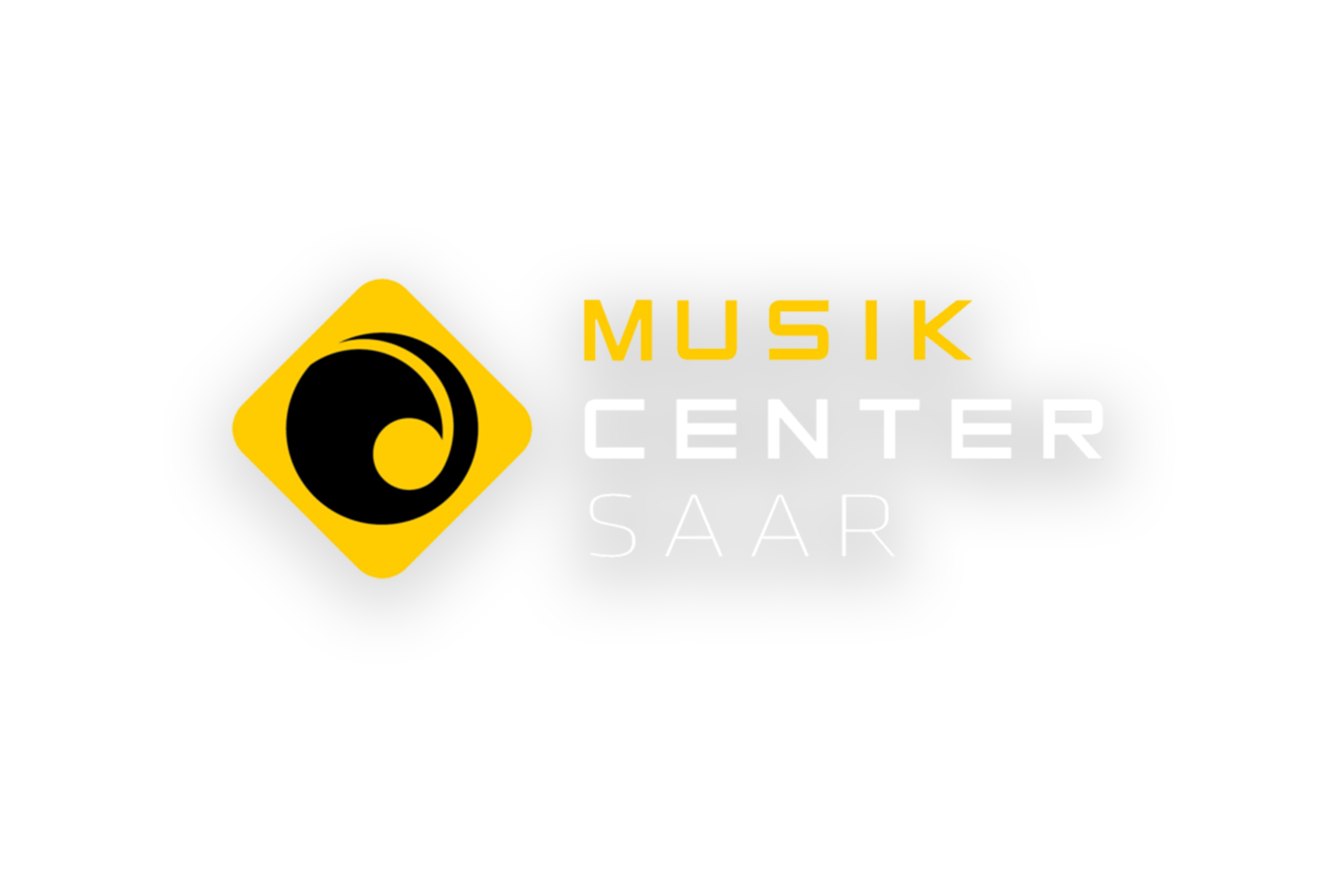 Musik Center Saar Logo mit gelbem Kreis und Notensymbol