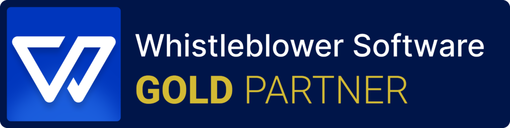 Logo für Whistleblower Software mit Gold Partner-Status.